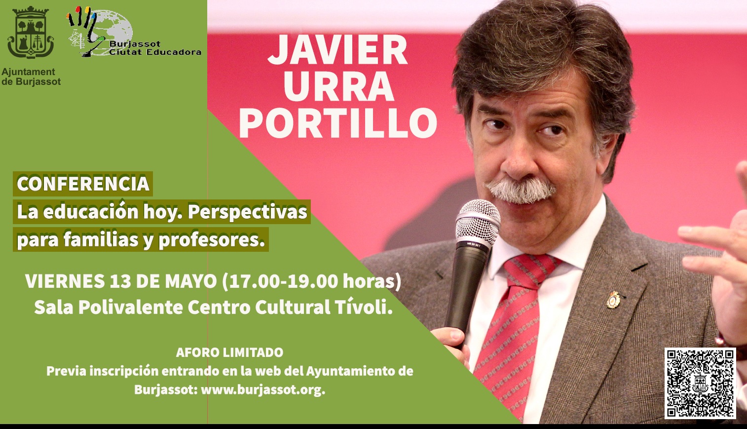 Javier Urra impartirá la conferencia “La educación hoy. Perspectivas para familias y profesores”, dentro de los actos del Día de las Familias