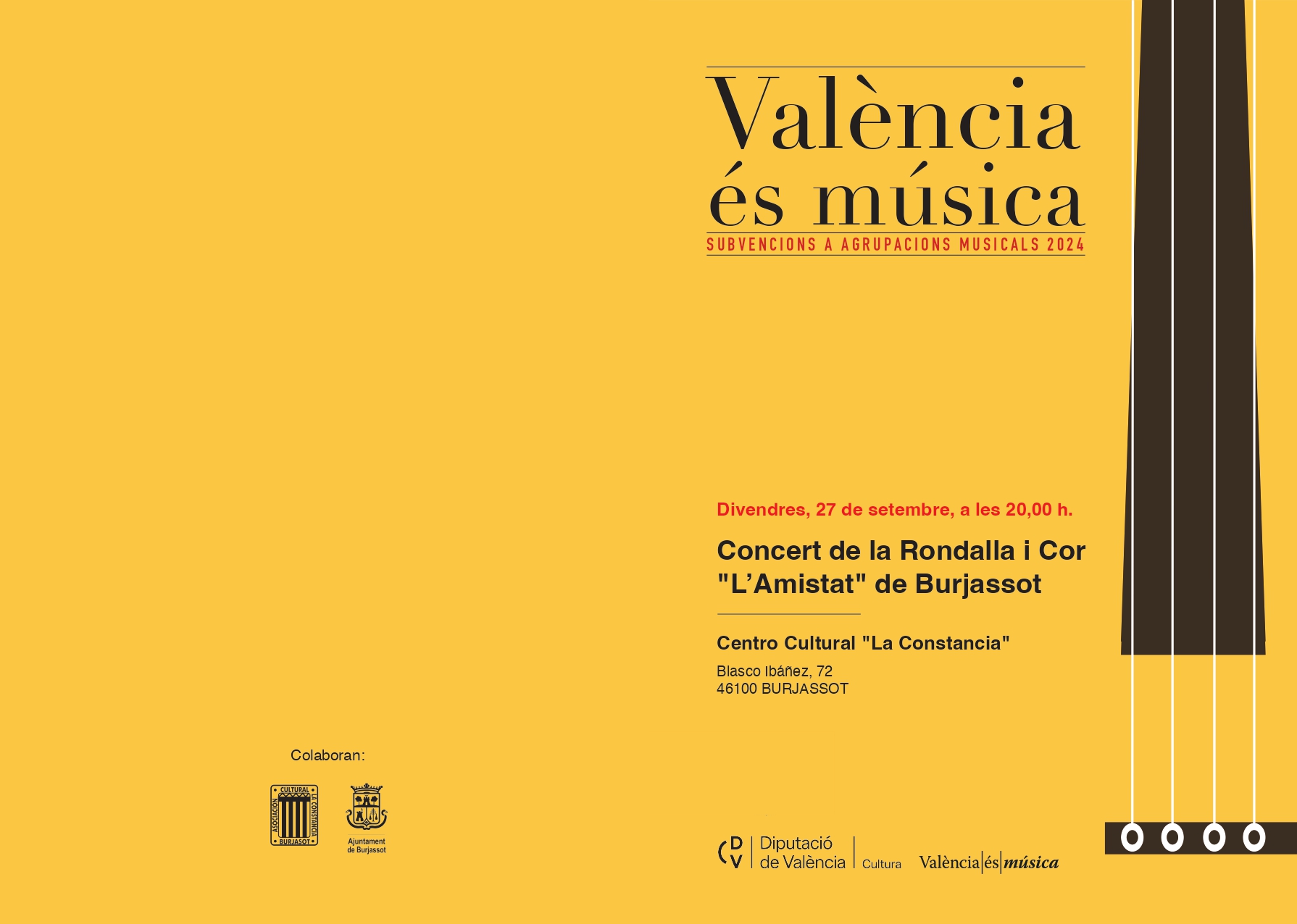 Nuevo concierto de la Rondalla y Coro “La Amistad” de Burjassot